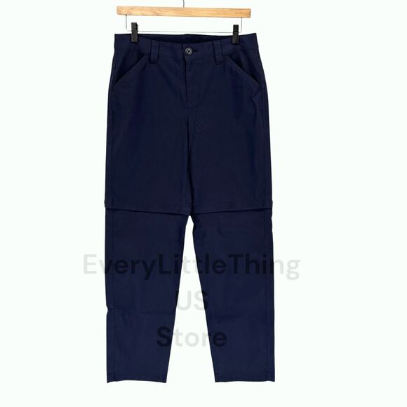 Eddie Bauer Convertible Pants Womens 6 Hiking Zip Off UPF 50 Navy 9.25" Shorts - Picture 1 of 7